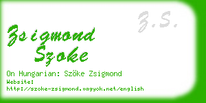 zsigmond szoke business card