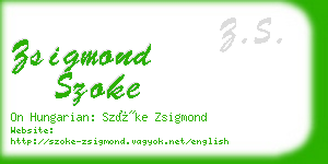 zsigmond szoke business card